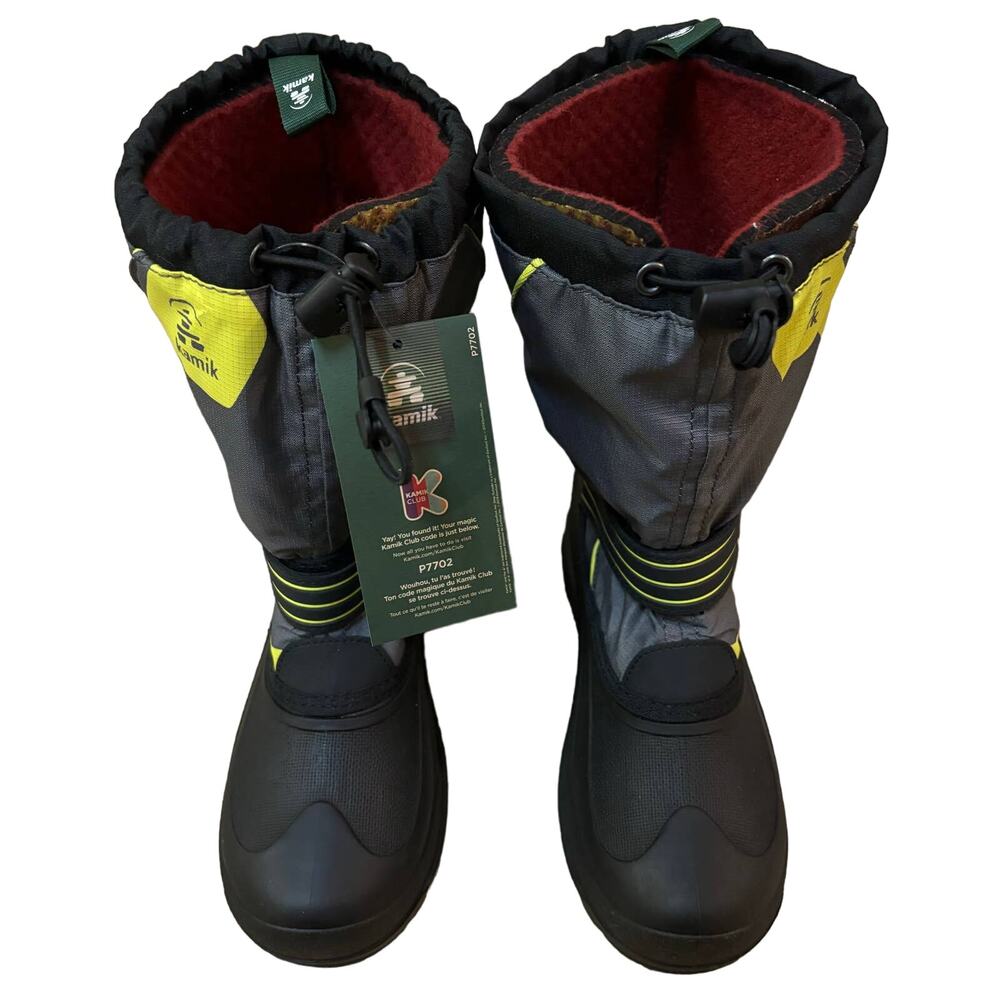 Kamik Unisex Child Kids “Snowcoast 3” Size 6 Waterproof Winter Boots Snow NEW